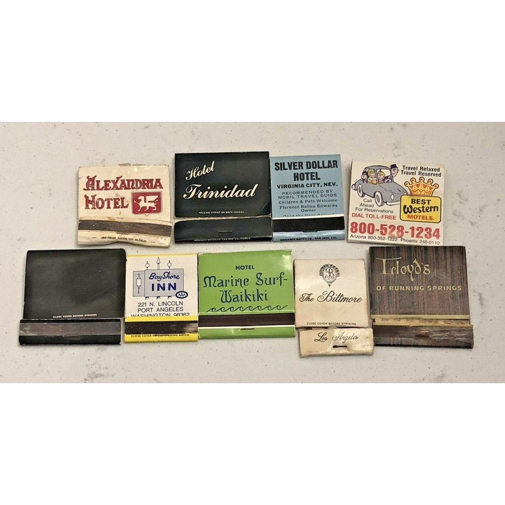 Vintage Lot Matchbooks and Covers Hotels Inns Best Western Biltmore Mix Ephemera